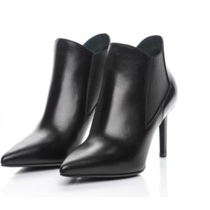 SAINT LAURENT Calfskin Classic Paris Ela 80 Ankle Boots  Black